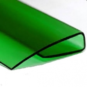 Профиль торцевой UP L=2,1м зеленый 4мм