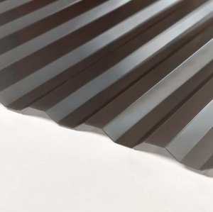 Профилированный поликарбонат бронза (серый)1,3 мм 1,05х4 м трапеция 70х13 защита 2UV
