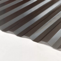 Профилированный поликарбонат бронза (серый)1,3 мм 1,05х3 м трапеция 70х13 защита 2UV